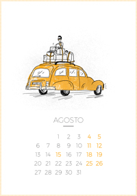 Calendario 2018 - August