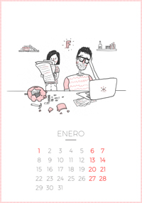 Calendario 2018 - Enero