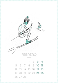 Calendario 2018 - February