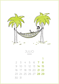 Calendario 2018 - Julio