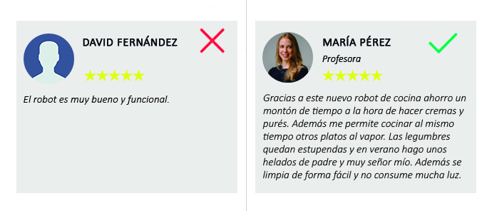 Testimonios Específicos en páginas Web